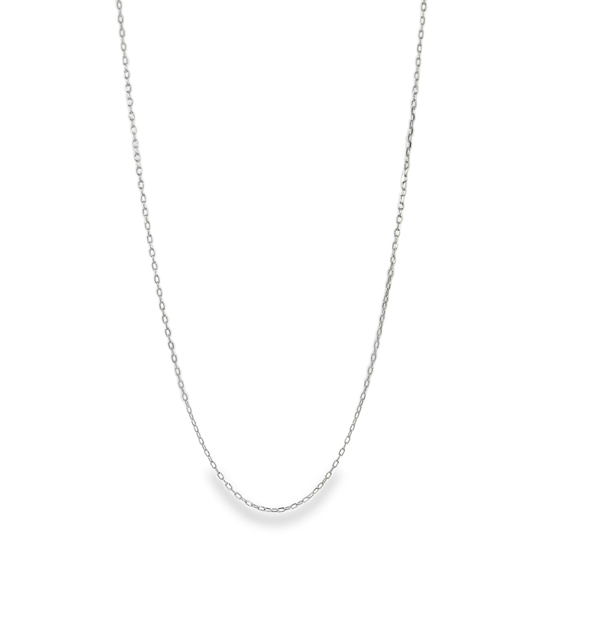 14K White Gold Diamond Cut Cable Chain, 16" Main image