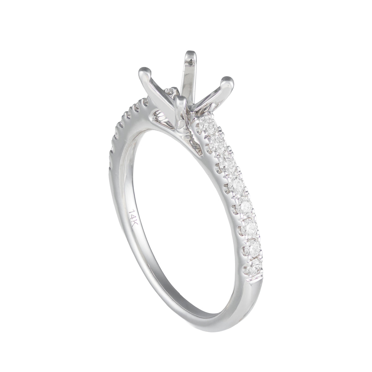 14K WG 1/3cttw Diamond Semi-Mount from Diamonds Forever of U.S.A. Inc Main image