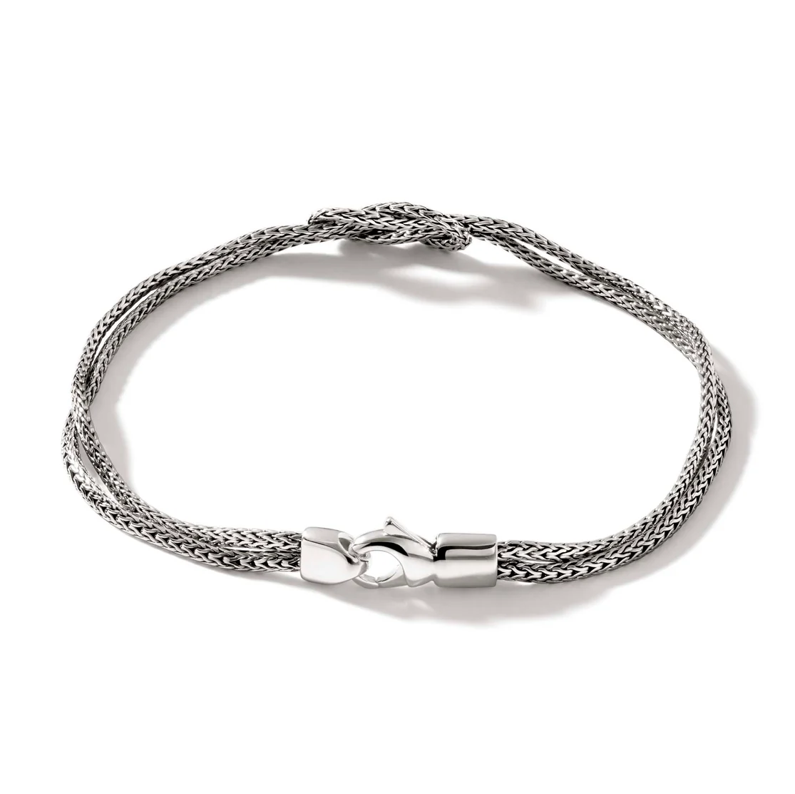 Sterling Silver Love Knot 3.6mm Double Row Bracelet by John Hardy