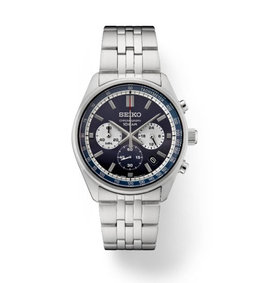 Essentials SS Chronograph Blue Dial