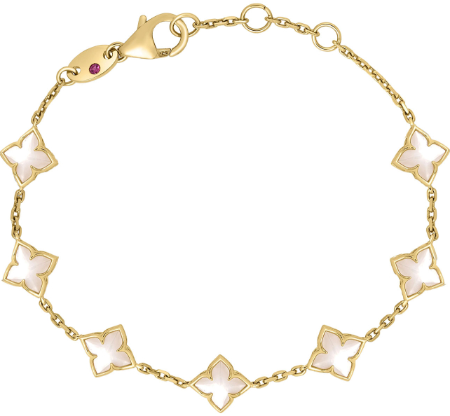 18K Yellow Gold White Mother of Pearl Venetian Princess Bracelet by Roberto Coin