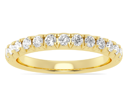14K Yellow Gold Diamond Fishtail Anniversary Band Main image
