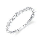 14K WG Diamond Bezel Infinity Stackable Band Main image
