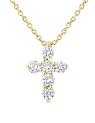 14K YG .25cttw Diamond Shared Prong Pendant Main image