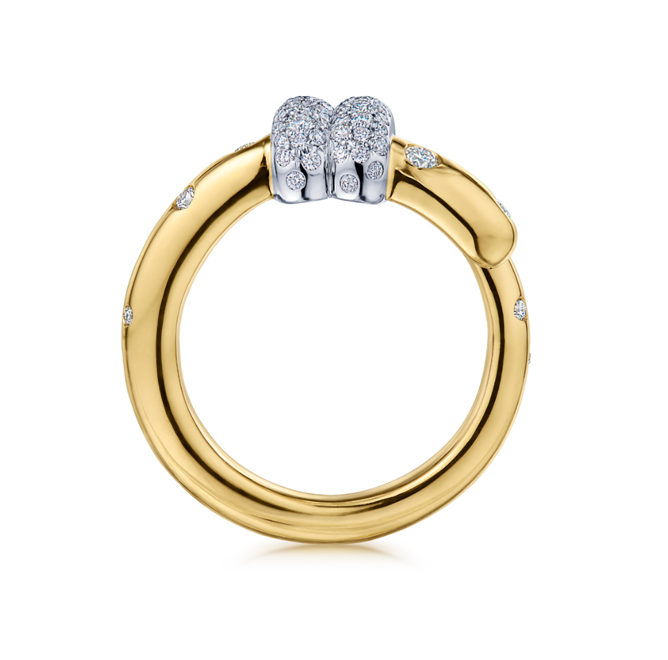 18K Two-Tone Cobblestone Buckle Diamond Ring by KWIAT Main image