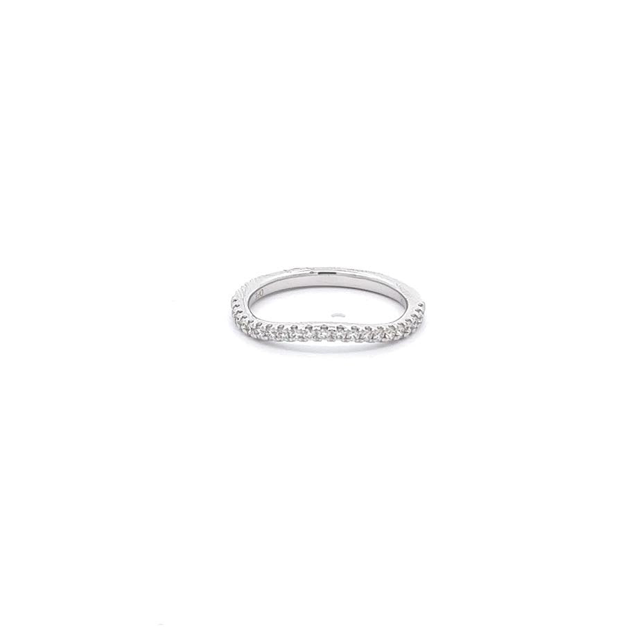14K WG 2/5cttw Diamond Contour Band