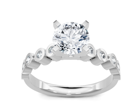 14K WG 10 Rd Dia Bezel Semi Mounting Main image