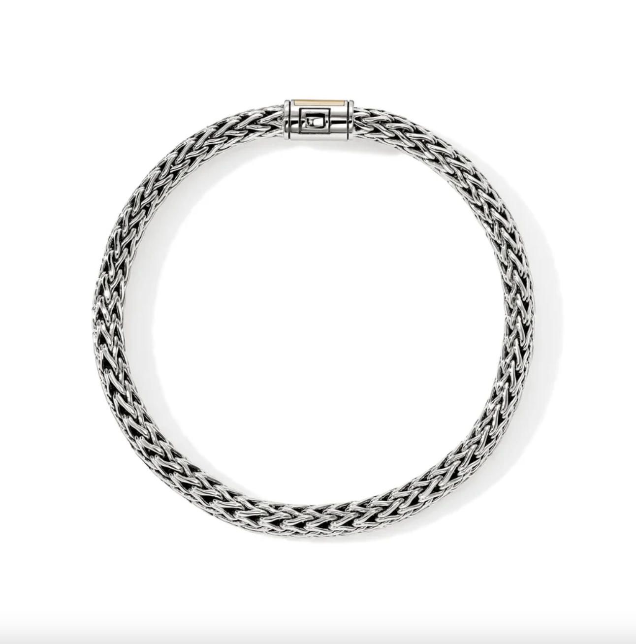 Sterling Silver & 14K Icon 6.5mm Bracelet with Gold Clasp by John Hardy
