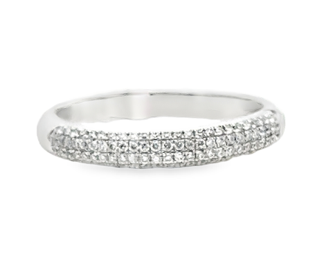 14K WG 1/2cttw Diamond Pave Band Main image