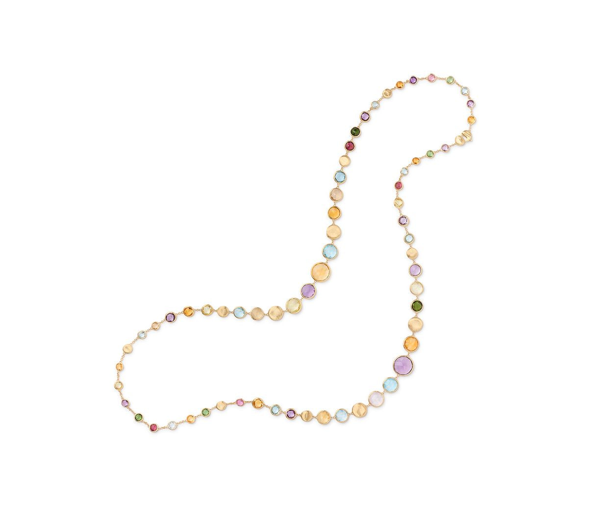 18K YG Jaipur Color Long Graduated Gemstone Necklace by Marco Bicego Main image