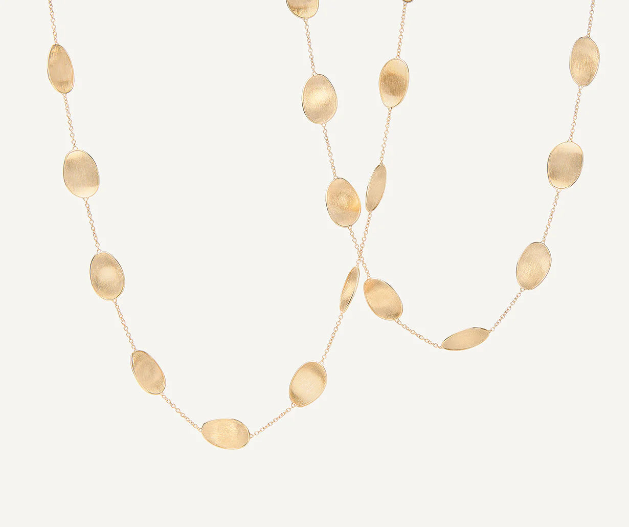 18K YG Lunaria Long Petal Necklace by Marco Bicego