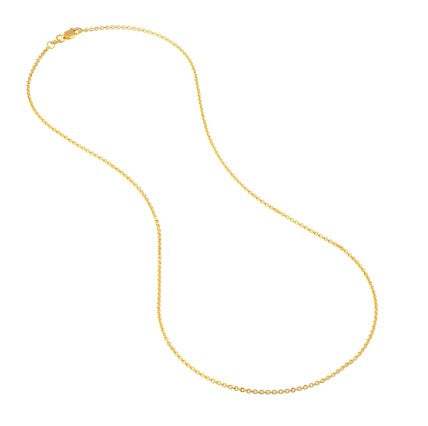18" 14k Yg 1.5mm Tight Cable Chain w/ Lobster Clasp Main image