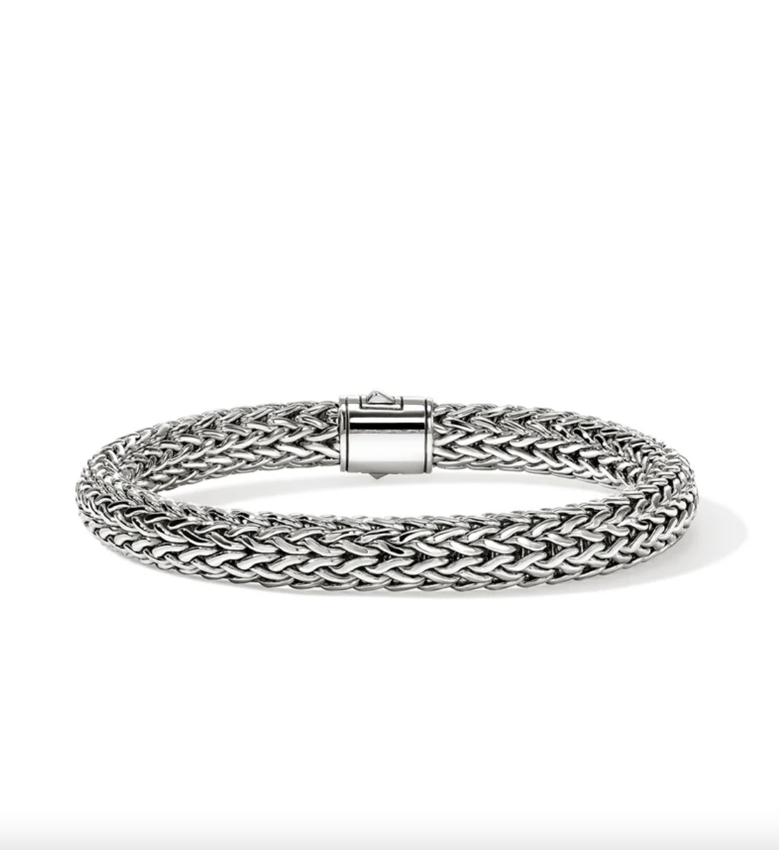 Sterling Silver Icon 7.5mm Bracelet with Treated Black Sapphire Clasp by John Hardy