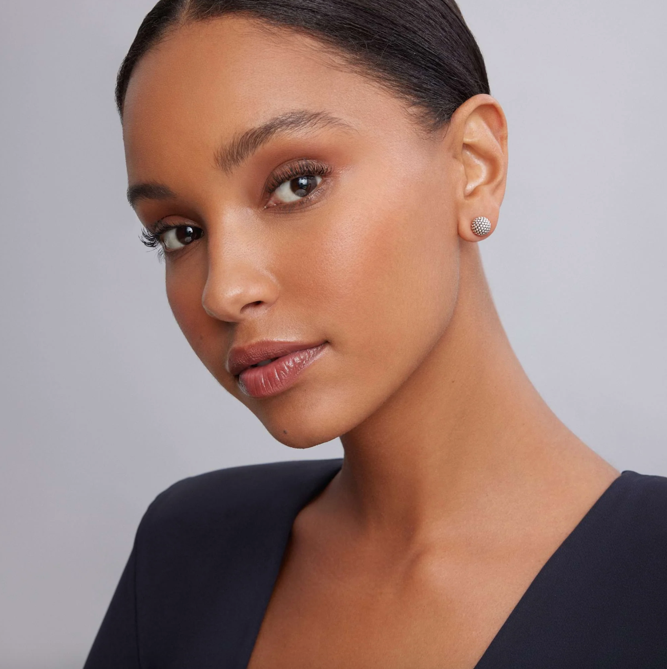 Sterling Silver Signature Caviar Stud Earrings by LAGOS