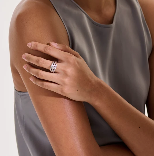 Sterling Silver Spear Diamond Double Wrap Ring by John Hardy