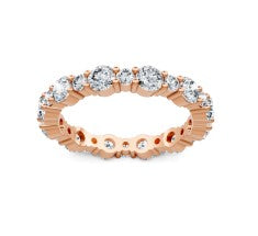 14K RG 1 4/5cttw Round Diamond Alt Size Eternity Band Main image