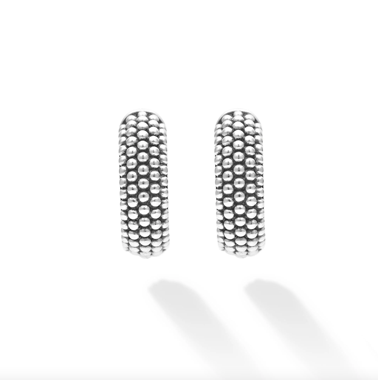 Sterling Silver Signature 15mm Caviar Huggie Earrings by LAGOS Secondary image