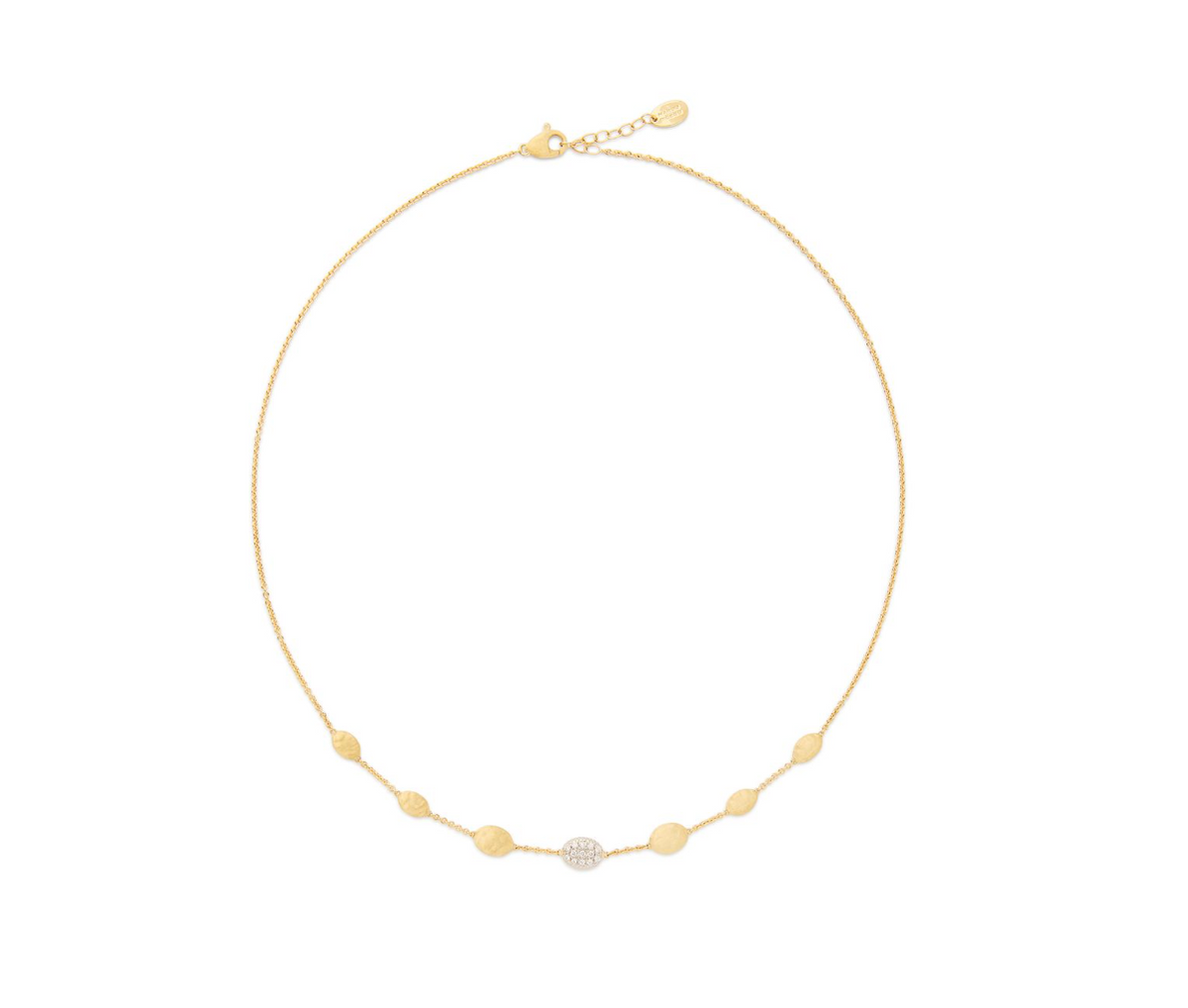 18K Yellow Gold Siviglia Station Necklace with Diamond Accent by Marco Bicego Main image