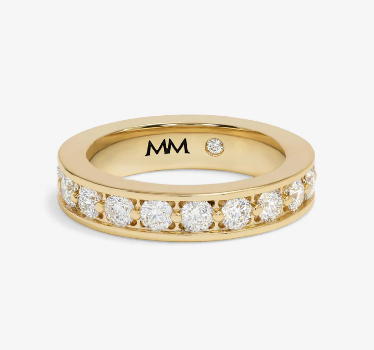 18K Gold Plated Ashley Infinity Ring in White CZ by Melinda Maria