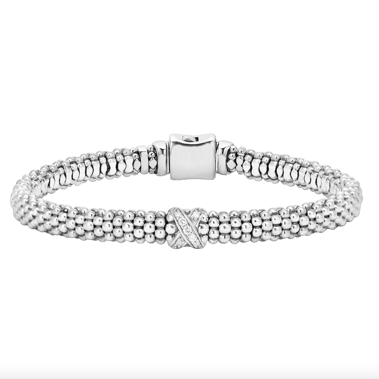 Sterling Silver Lux Diamond Single X 6mm Bracelet by LAGOS