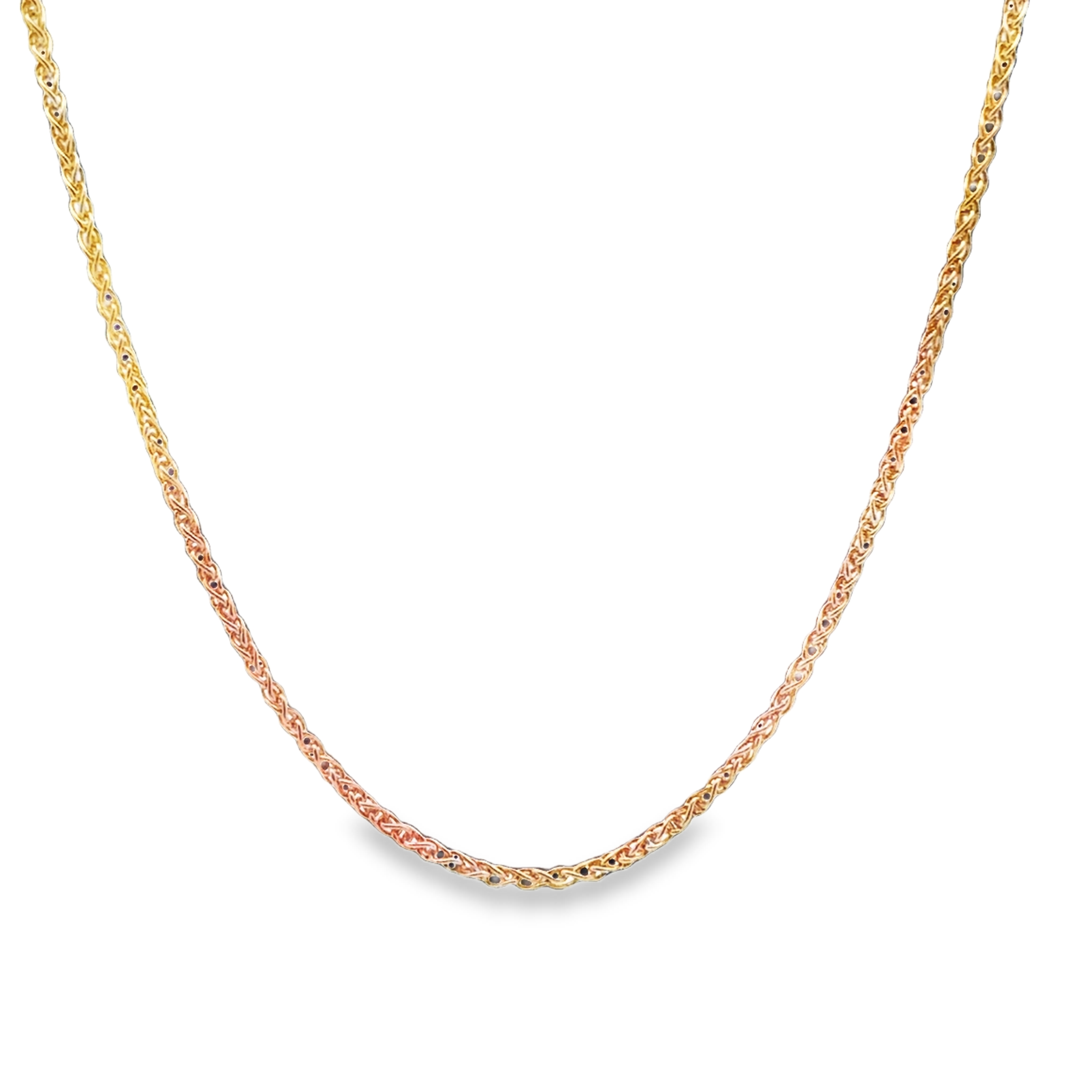 14K YG 18" Wheat Chain w Lobster Clasp *Estate Item Sold as is, Final Sale* Main image