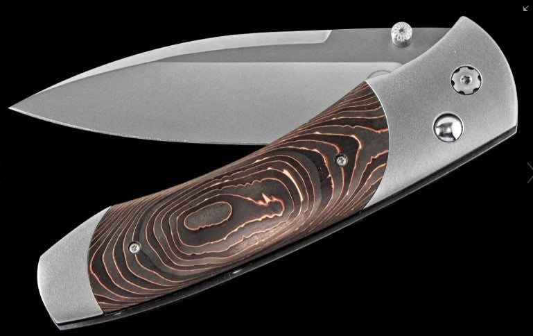 A300-6 Titanium pocketknife with stainless blade and carbon fiber