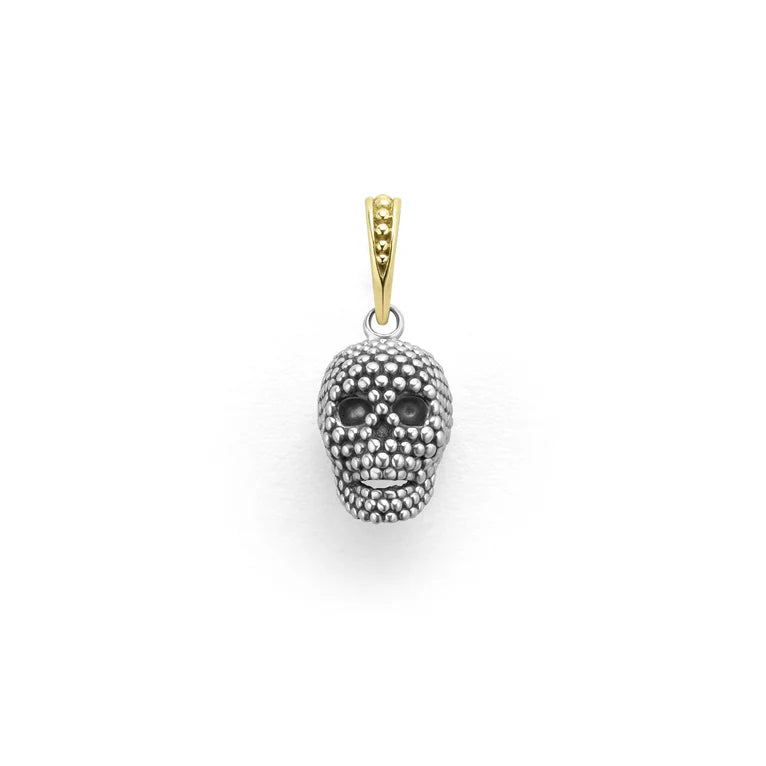 SS/18K Anthem Caviar Skull Amulet Pendant by LAGOS