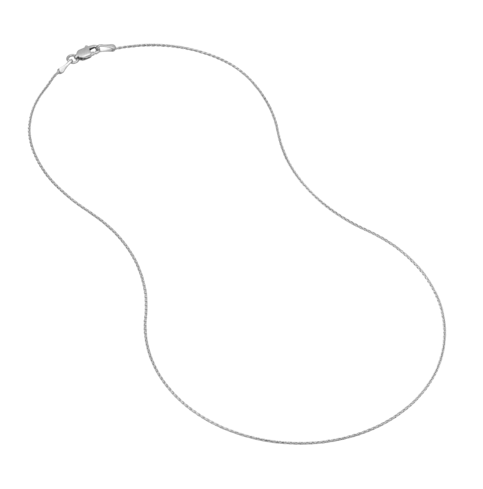14K WG D/C Round .85mm Wheat Chain, 20" Main image
