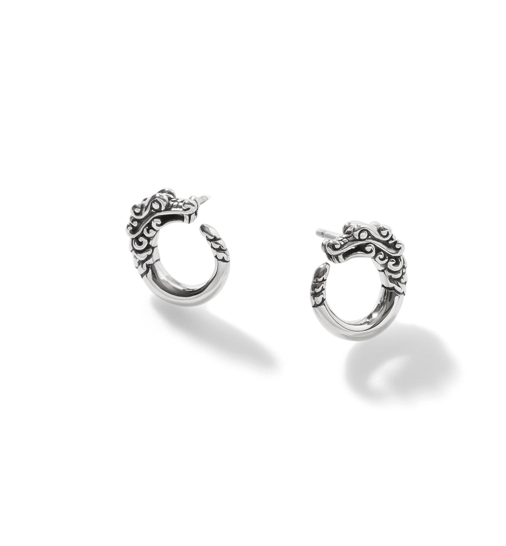 Sterling Silver Naga Heritage Dragon Circle Studs by John Hardy Main image