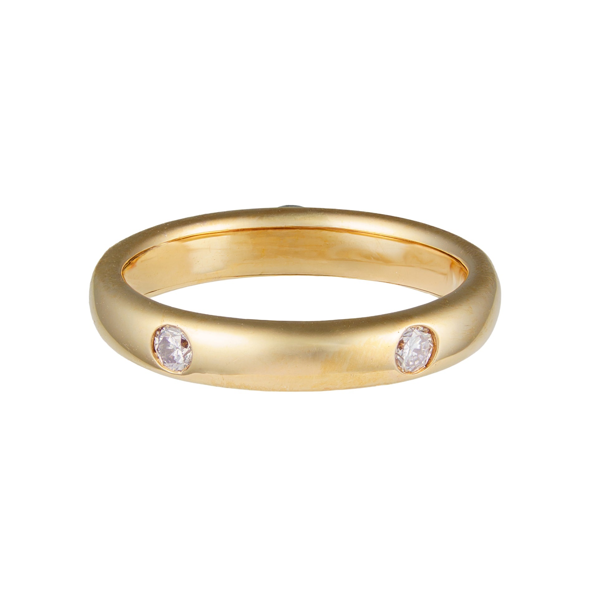 18K Rose Gold Diamond Flush Set Eternity High Polish Band Main image