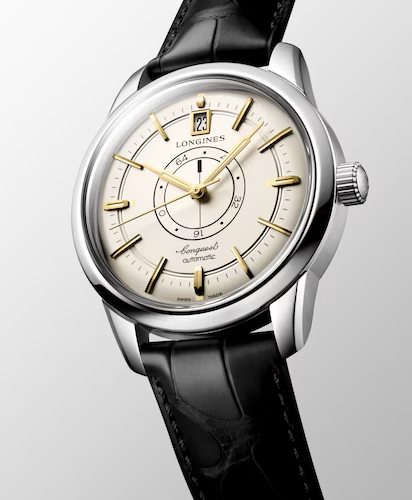 Longines Conquest Heritage Central Power Reserve 38mm Watch with Opaline Ivory Dial