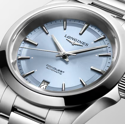 Longines Conquest 34mm Watch with Sunray Blue Dial