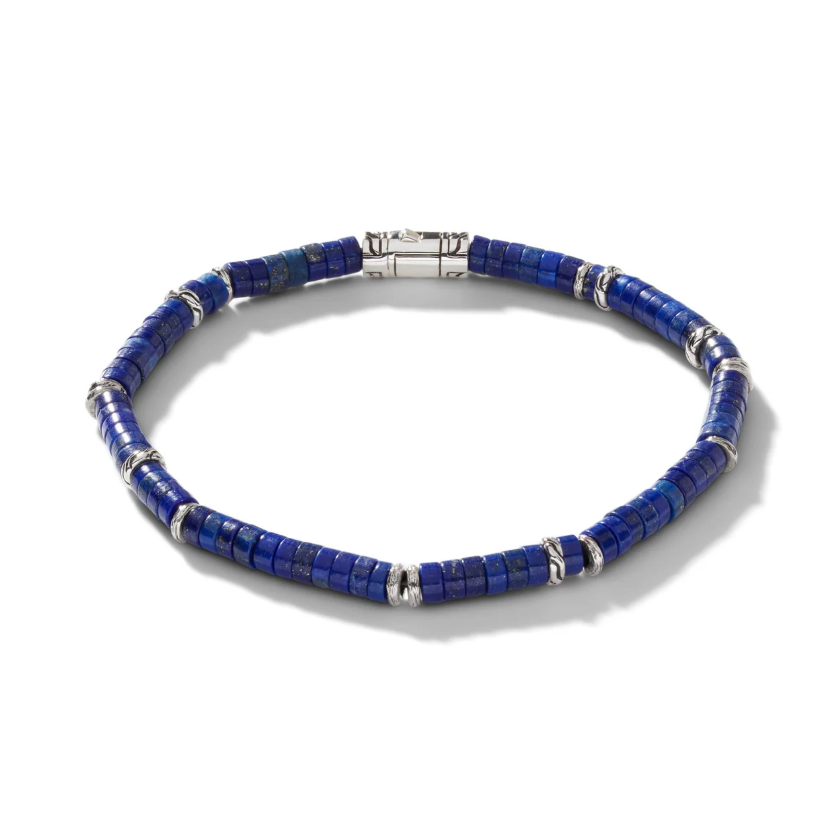 Sterling Silver & Lapis Lazuli Heishi 4mm Beaded Bracelet by John Hardy Main image