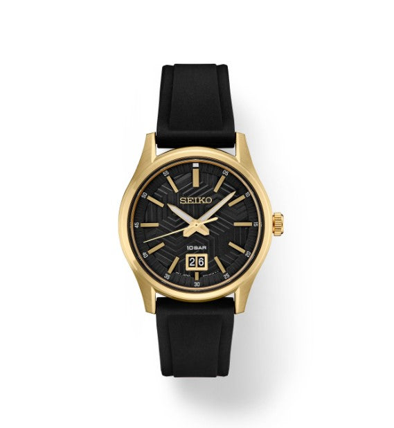 Essentials SS GP Quartz Black Dial