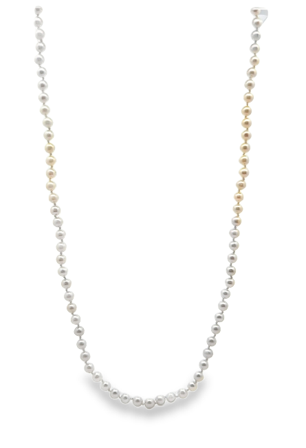 Sterling Silver 3x3.5mm Freshwater Pearl Strand Necklace Main image