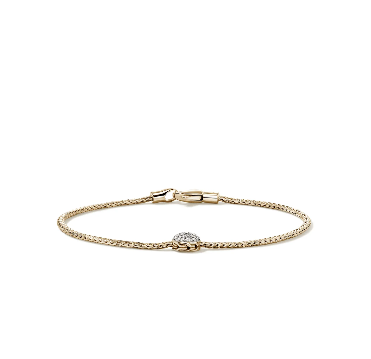 14K Yellow Gold Essential Diamond Pave Bracelet by John Hardy Secondary image