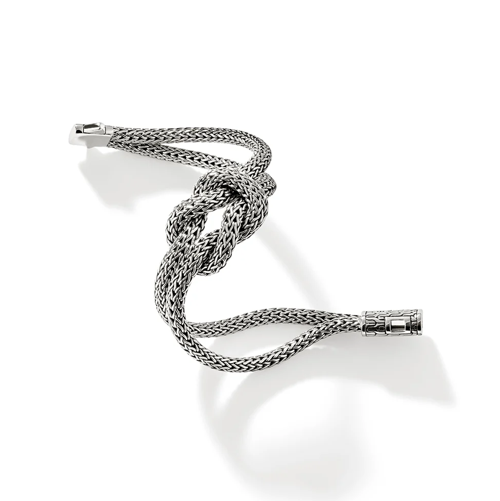 Sterling Silver Love Knot 10mm Double Row Bracelet by John Hardy