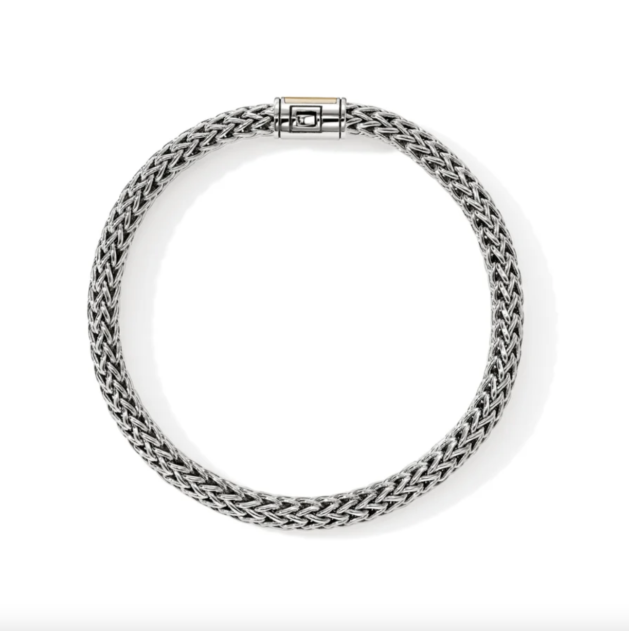 Sterling Silver & 14K Icon 7.5mm Bracelet with Gold Clasp by John Hardy