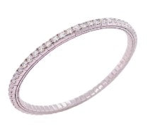 14K WG 2 1/2cttw Diamond Eternity Stretch Bracelet