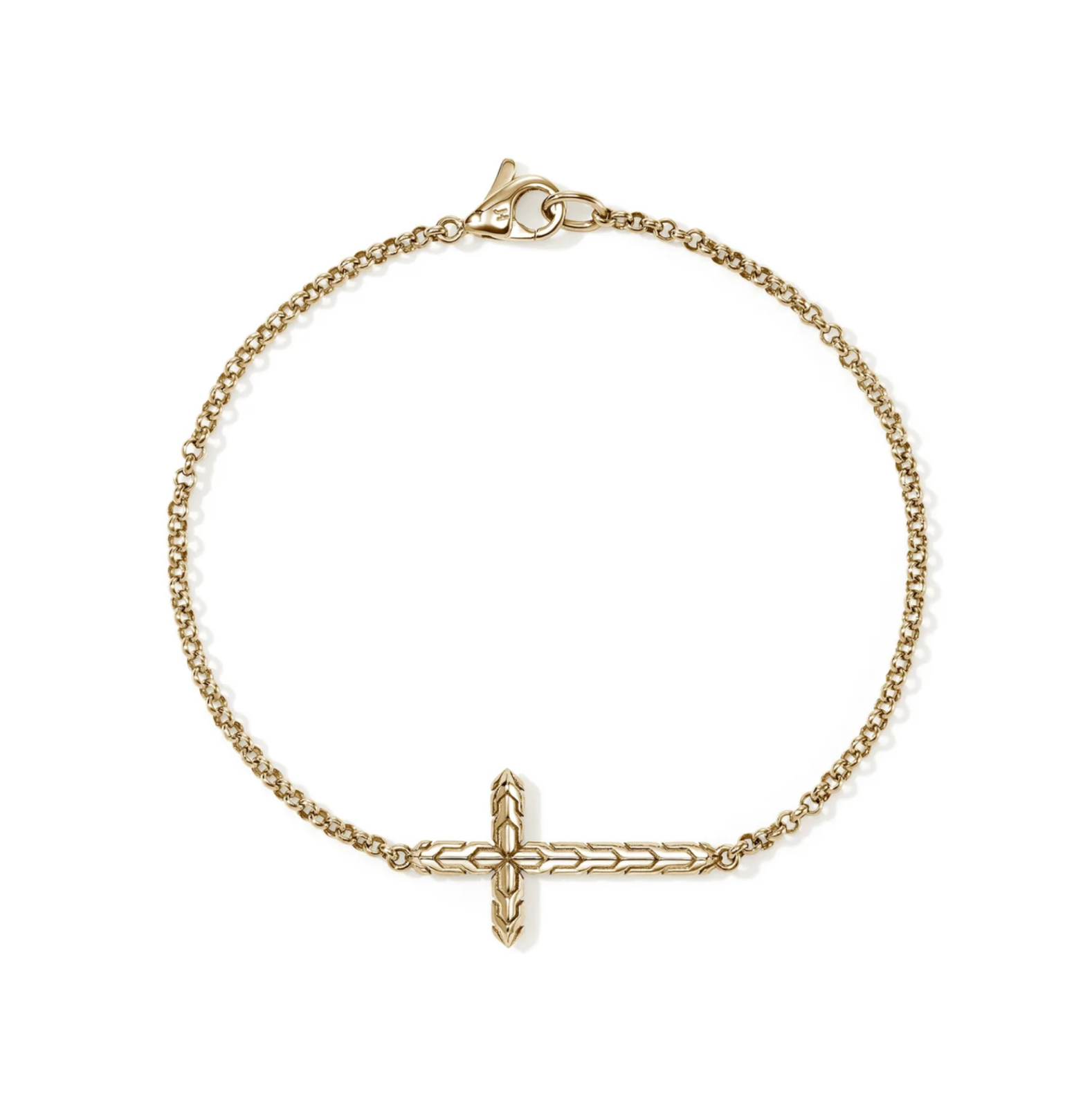 14K Yellow Gold Essentials Spiritual Cross Bracelet by John Hardy Main image