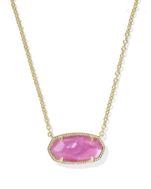 Gold Plated Elisa Statement Pendant in Azalea Illusion by Kendra Scott Main image