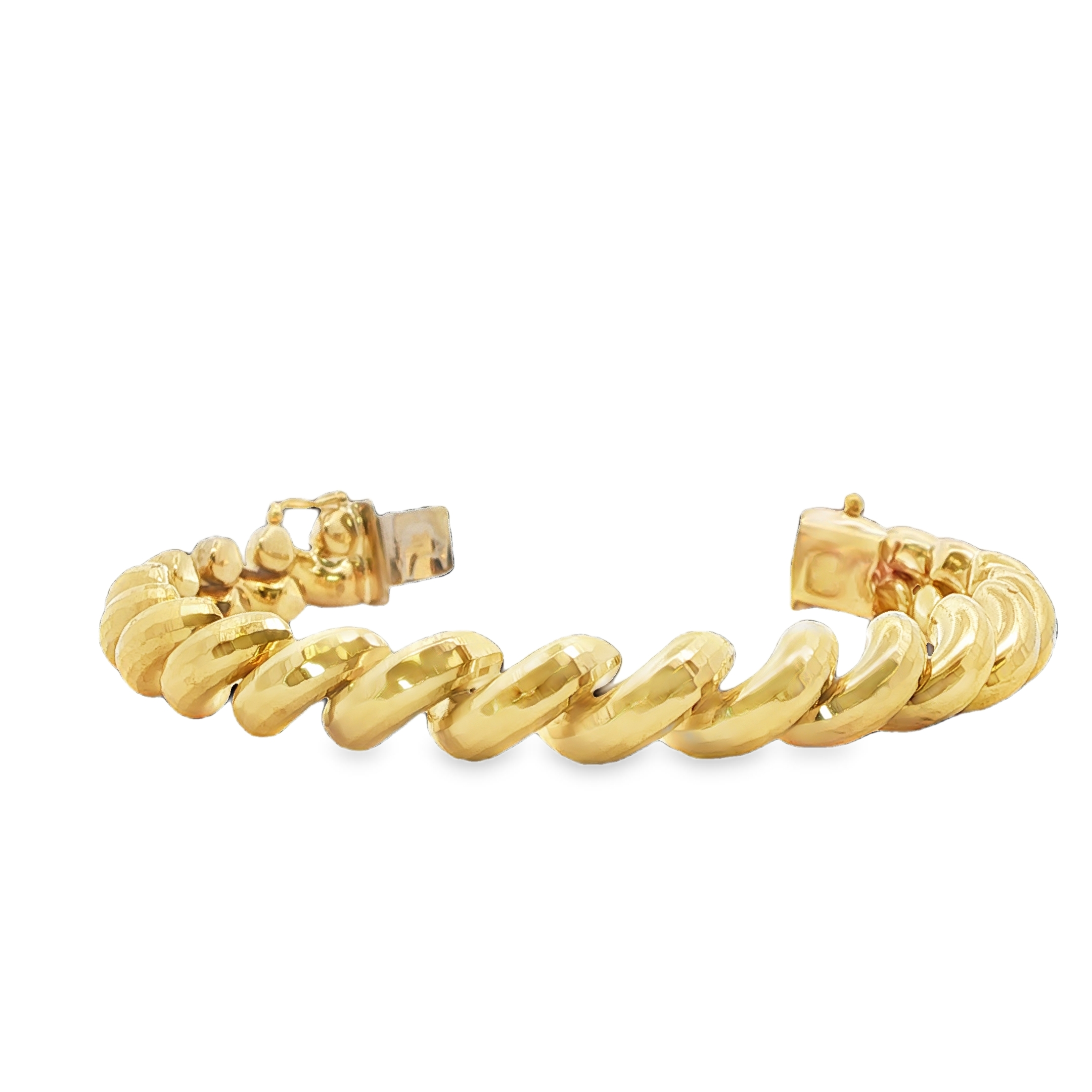 14K YG Faceted San Marco Bracelet *Estate Item, Sold as is, Final Sale*