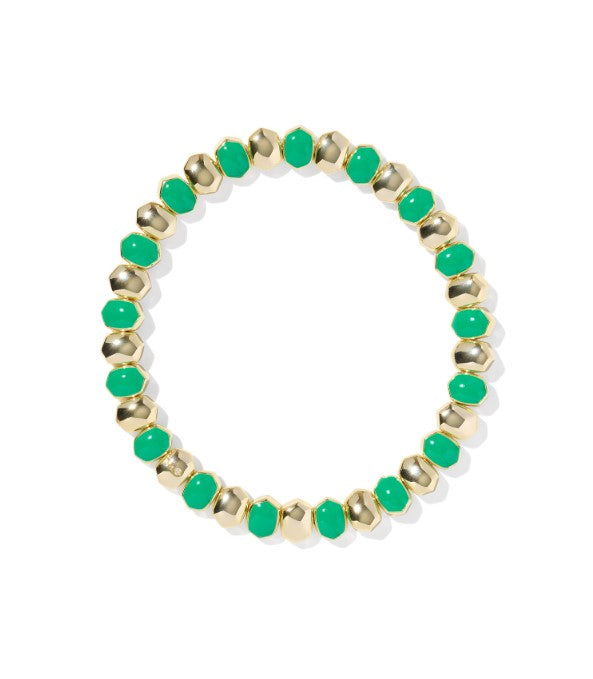 Gold Plated Daphne Stretch Bracelet in Green Enamel by Kendra Scott Main image