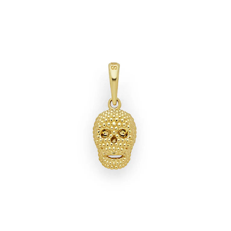 18K Anthem Caviar Skull Amulet Pendant by LAGOS