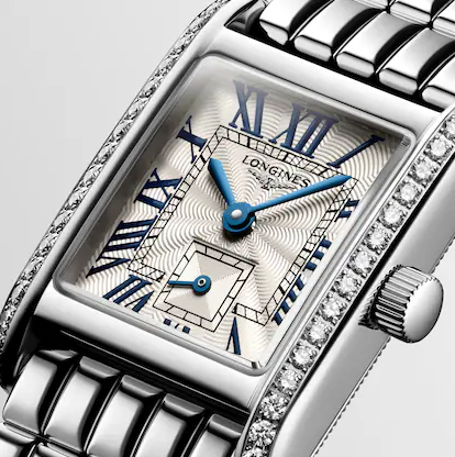 Longines Mini DolceVita Ladies Watch with Silver Flinqué Dial