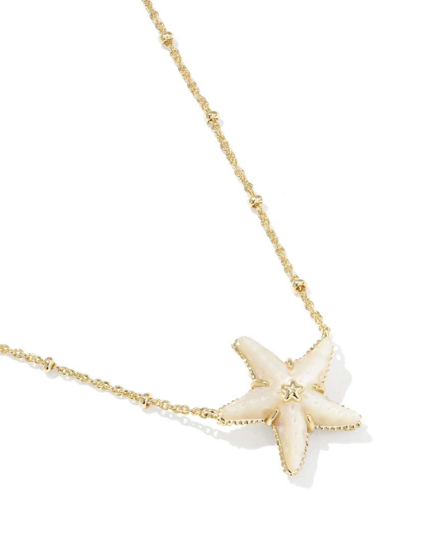 Gold Plated Parker Starfish Pendant in Natural Mother of Pearl by Kendra Scott