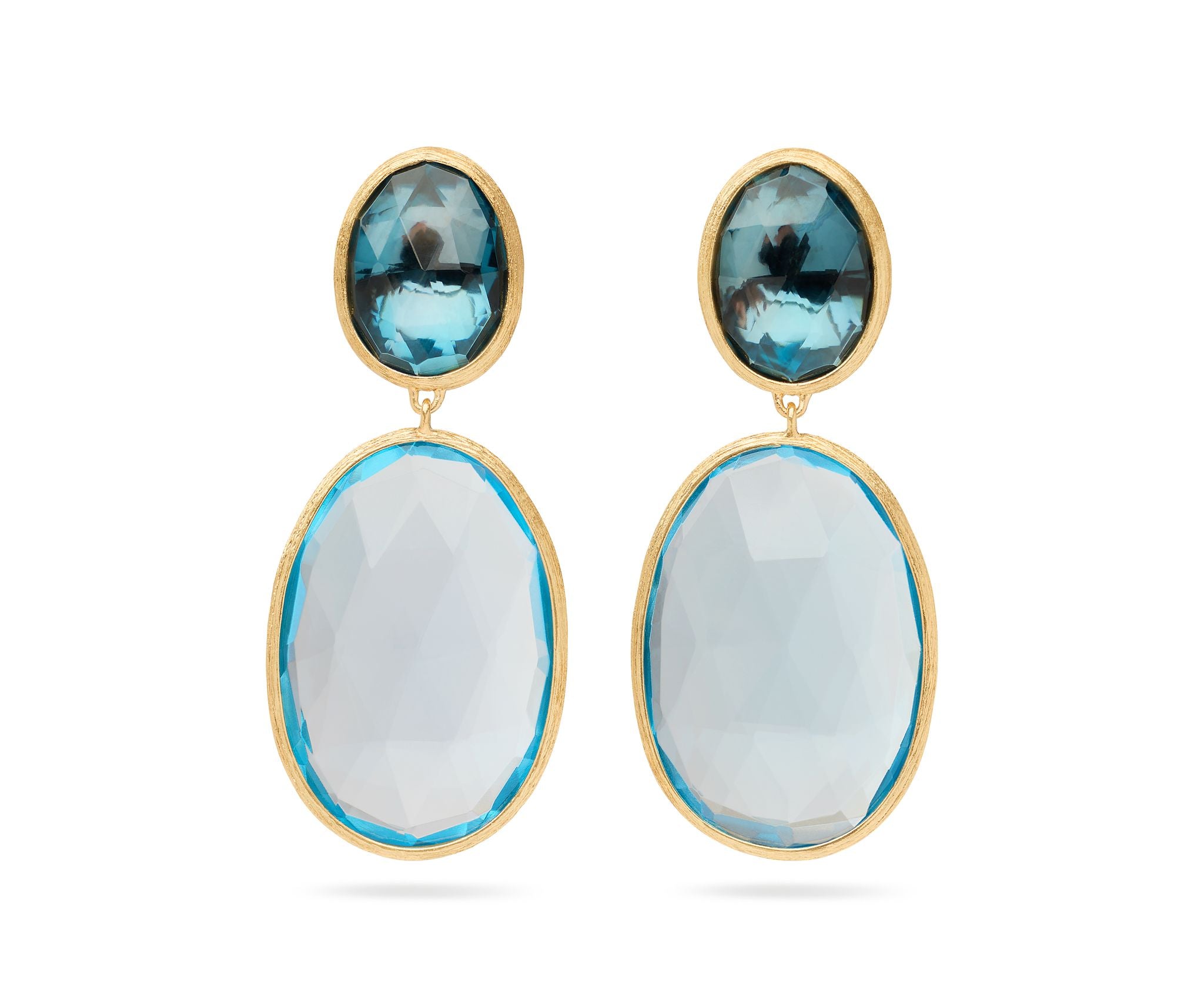 18K YG Lunaria Mixed Topaz Drop Earrings by Marco Bicego