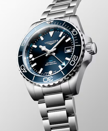 Longines HydroConquest GMT 41mm Watch with Sunray Blue Dial