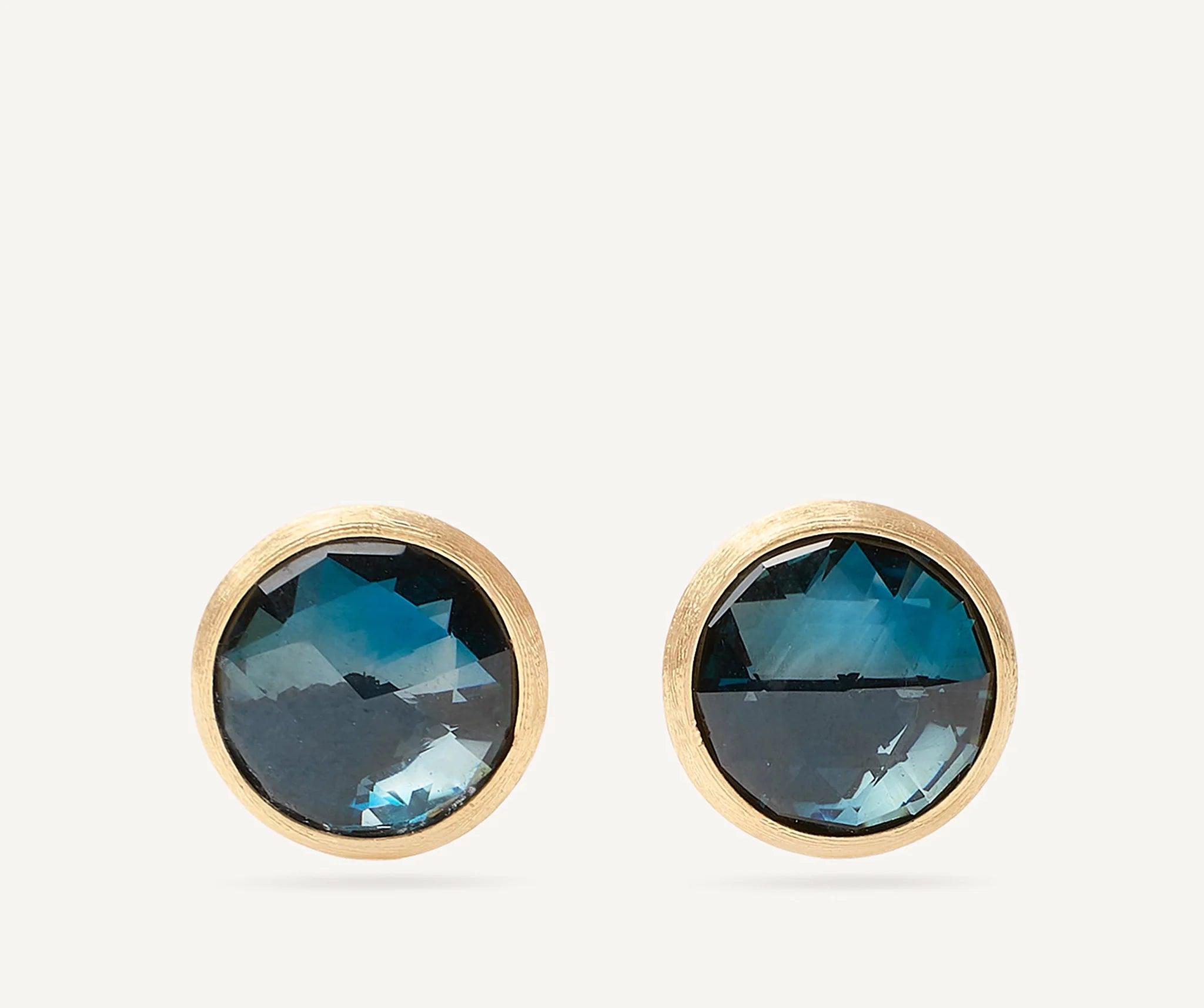 18K YG Jaipur Color London Blue Topaz Medium Studs by Marco Bicego Main image