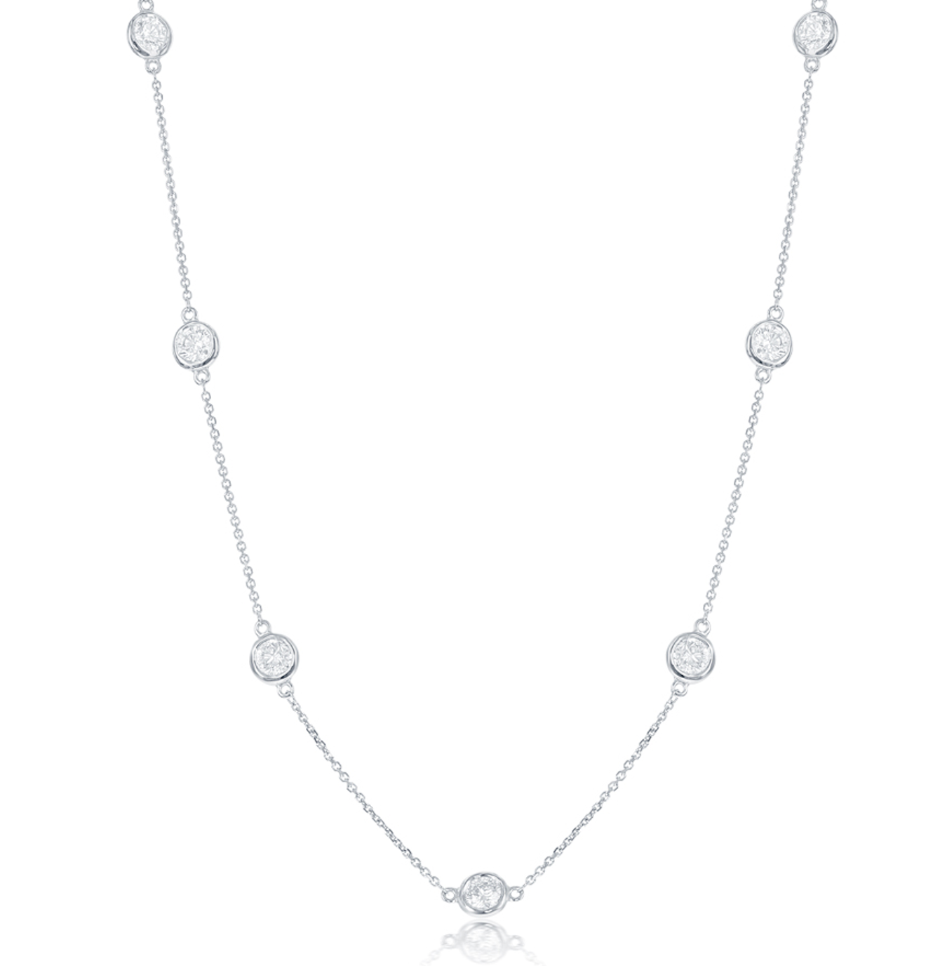 14K WG 1/2cttw Diamonds by the Yard Necklace Main image